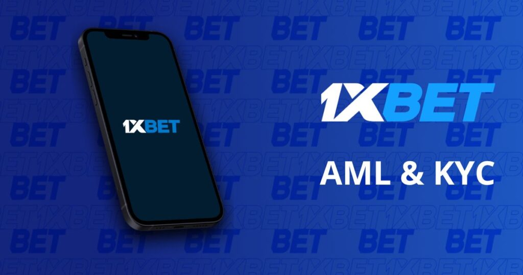 1xBet AML and KYC verification on a smartphone